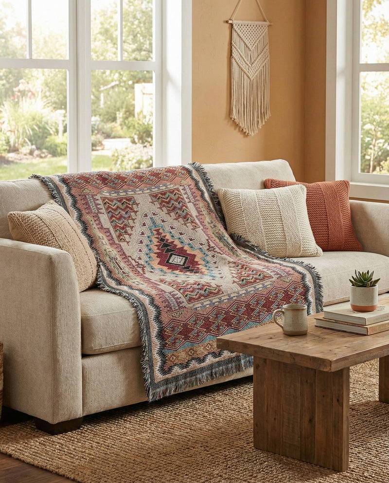 Fleece Haven Collection Area Rug -  TwinFalls Rectangle Multi  lifestyle 3