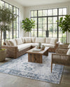 Riviera Elegance Collection Area Rug - Antibes (Light Blue) Rectangle Light Blue  lifestyle 6