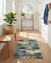 Chromatic Oasis Collection Area Rug -  Serene Rectangle Light Blue  lifestyle 3
