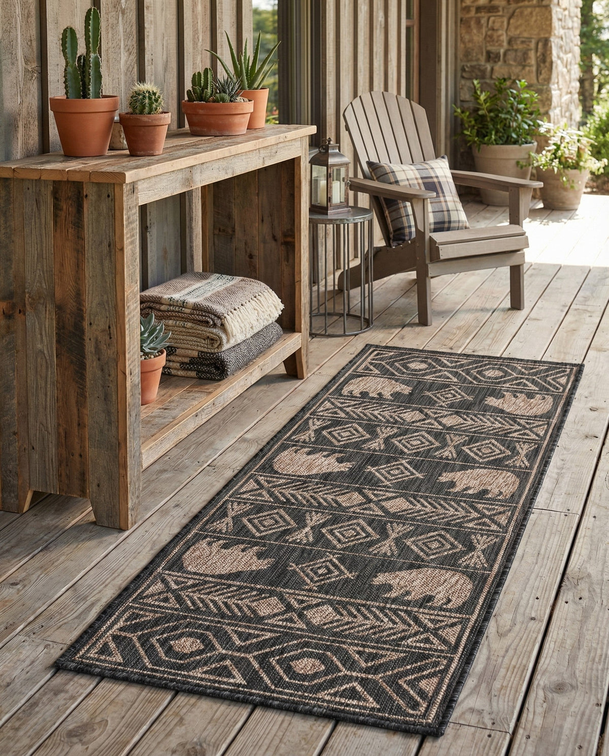 Mesa Oasis Rugs Collection Area Rug - Sundown Runner Black  lifestyle 37