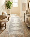 Thar Cotton Collection Area Rug - Jaisalmer (White) Runner White  lifestyle 61