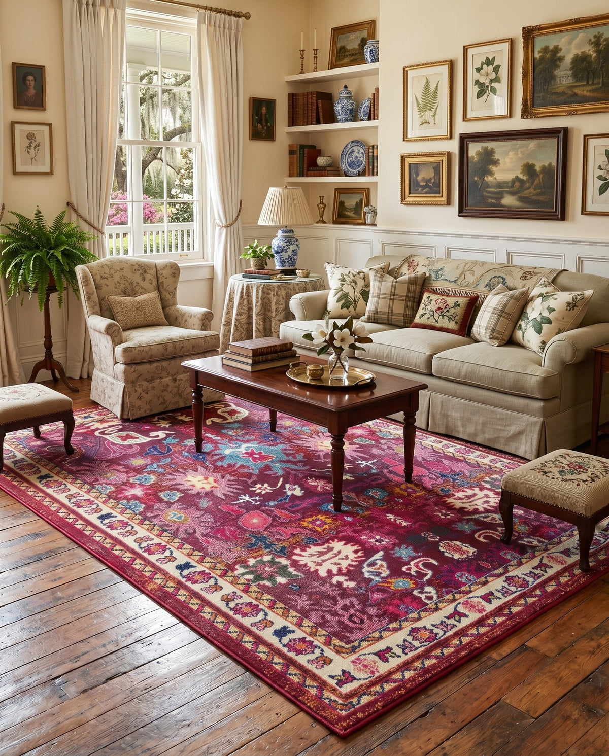 Chateau Elegance Collection Area Rug - Versailles Rectangle Multi  lifestyle 21