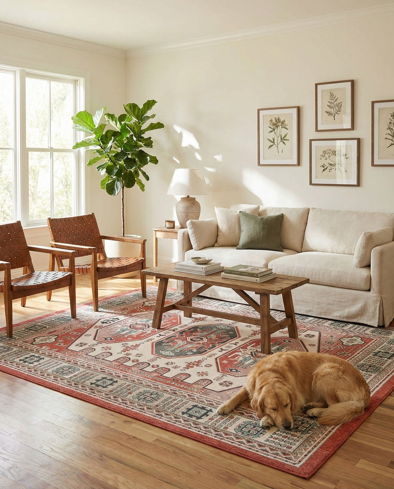 Patio Heritage Collection Area Rug - Veranda Rectangle Multi  lifestyle 11