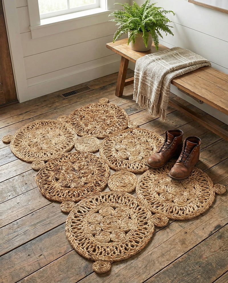 Woven Seaside Jute Collection Area Rug - Whittaker Rectangle Natural  lifestyle 13