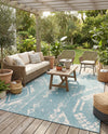Desert Nomad Terrace Collection Area Rug - Sahara (Light Aqua) Rectangle Light Aqua  lifestyle 12
