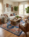 Eden Oasis Collection Area Rug -  Tranquility (Dark Blue) Rectangle Dark Blue  lifestyle 16
