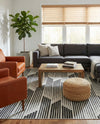 Urban Terrace Collection Area Rug -  Bronx Square Black and White  lifestyle 53