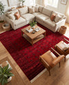 Samarkand Elegance Collection Area Rug -  Konye-Urgench Square Red  lifestyle 77