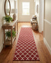 Lattice Gardens Collection Area Rug -  Bloomfield (Dark Terracotta) Runner Dark Terracotta  lifestyle 51