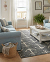 Seaside Haven Rugs Collection Area Rug - Sapphire (Charcoal) Rectangle Charcoal  lifestyle 19