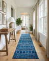 Marrakesh Lattice Collection Area Rug - Casablanca (Navy Blue) Runner Navy Blue  lifestyle 68