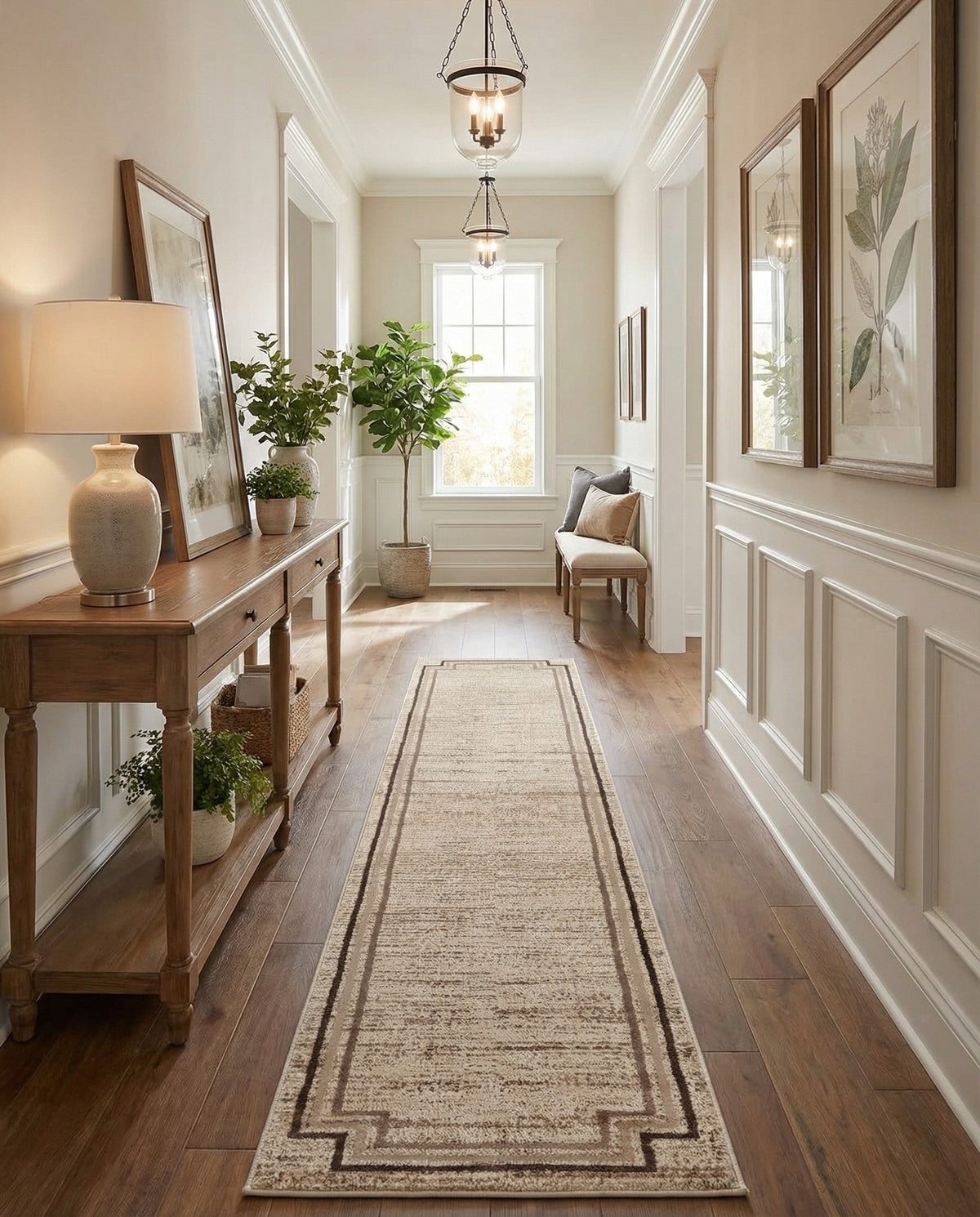 Serenity Sands Collection Area Rug -  Hushhaven Runner Brown  lifestyle 86
