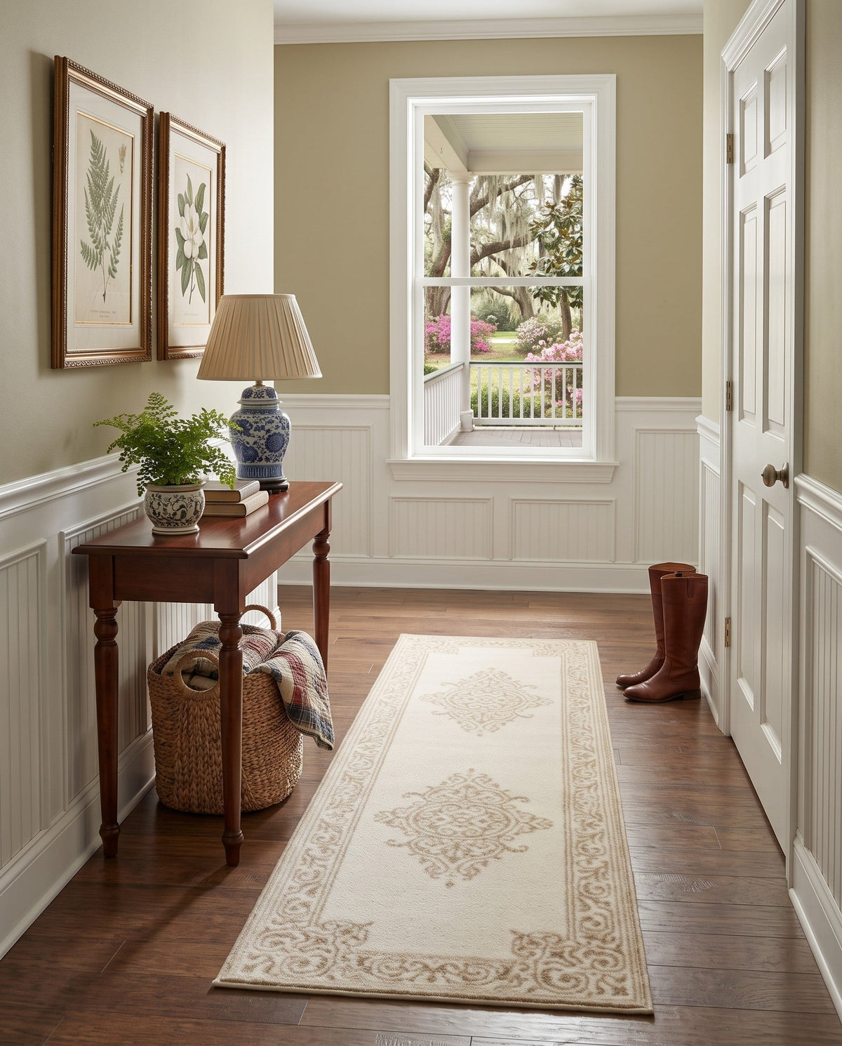 Sanctuary Retreat Collection Area Rug - Haven Runner Snow White  lifestyle 183