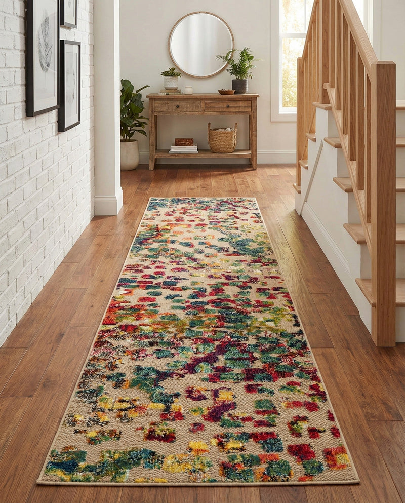 Outdoor Marrakesh Collection Area Rug -  Oujda Runner Multi  lifestyle 55