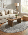 Caribbean Breeze Collection Area Rug -  Utila Oval Fume Gray  lifestyle 71