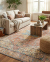 Heritage Elegance Collection Area Rug -  Windsor (Rust Red) Rectangle Rust Red  lifestyle 21