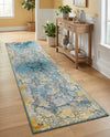 Urban Terrace Collection Area Rug -  Lanai Runner Gradient Blue  lifestyle 57