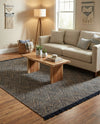 Woven Seaside Jute Collection Area Rug - Oia Rectangle Navy Blue and White  lifestyle 7