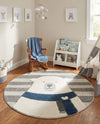 Wonder Tykes Collection Area Rug -  Dreamland Round Gray  lifestyle 43