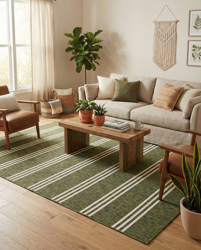 Urban Oasis Rugs Collection Area Rug -  District (Green) Rectangle Green  lifestyle 16