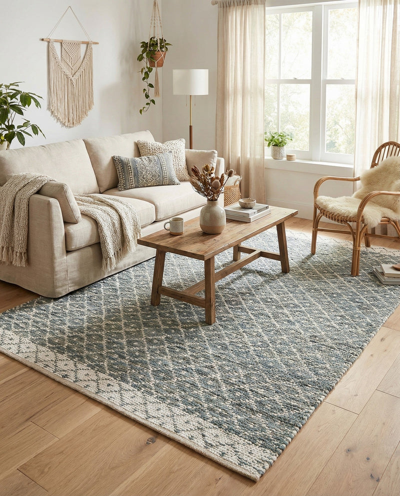 Tulum Trellis Collection Area Rug - Shoreline Rectangle Gray  lifestyle 31