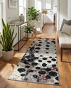 Urban Terrace Collection Area Rug -  Piazza Runner White and Black  lifestyle 76