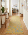 Urban Oasis Rugs Collection Area Rug -  Boulevard (Yellow and Aqua) Runner Yellow and Aqua  lifestyle 55