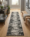 Urban Terrace Collection Area Rug -  Midtown Runner Black and White  lifestyle 24