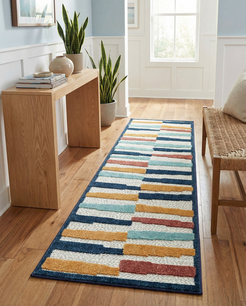 Caribbean Terrace Collection Area Rug -  Jamaica Runner Ivory  lifestyle 37
