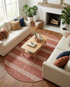 Urban Oasis Rugs Collection Area Rug -  District (Rust Red) Oval Rust Red  lifestyle 45