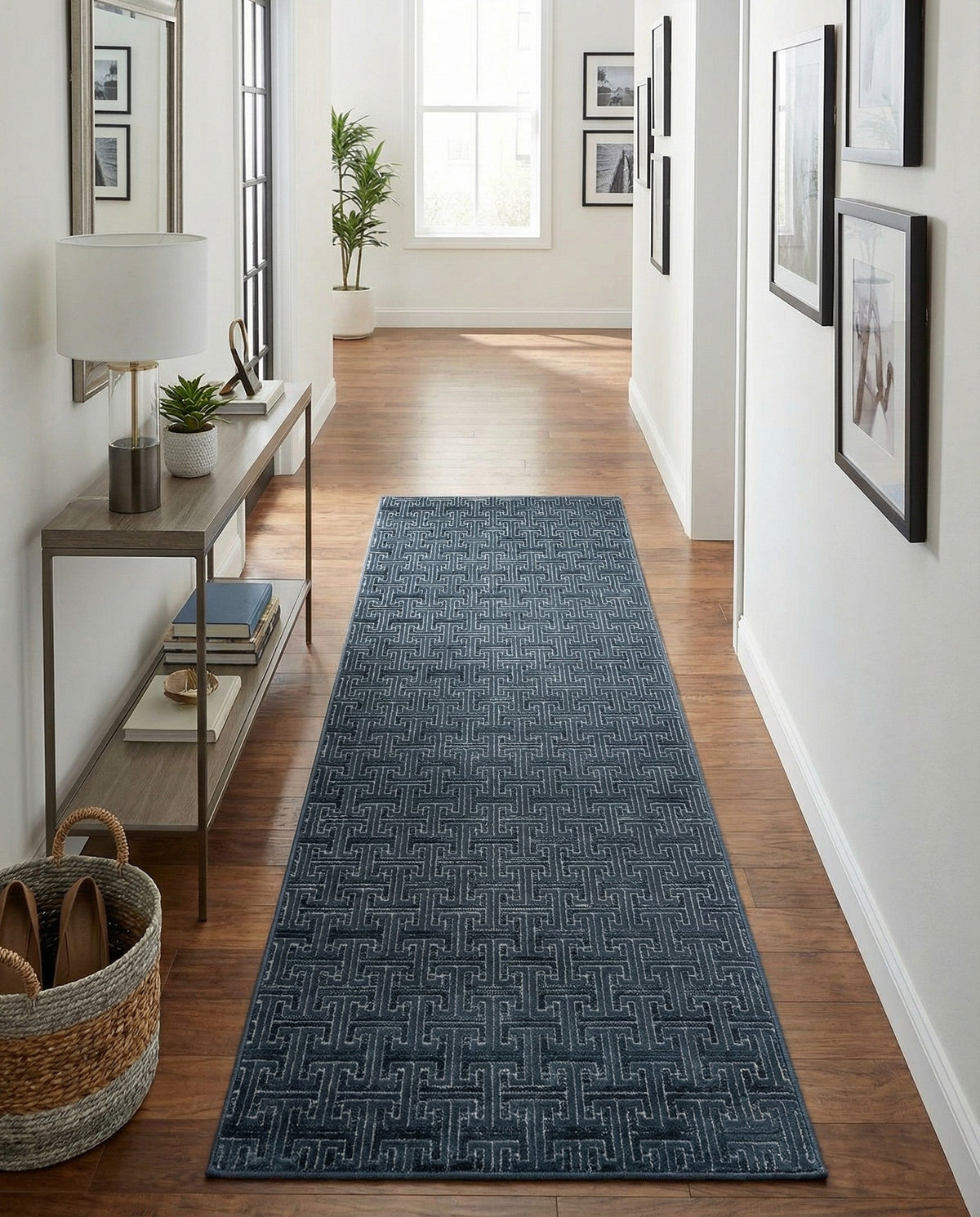 Metro Heights Collection Area Rug -  Hamilton Runner Navy Blue  lifestyle 84