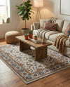 Casablanca Tapestry Collection Area Rug -  Marrakech (Cloud Gray) Rectangle Cloud Gray  lifestyle 4