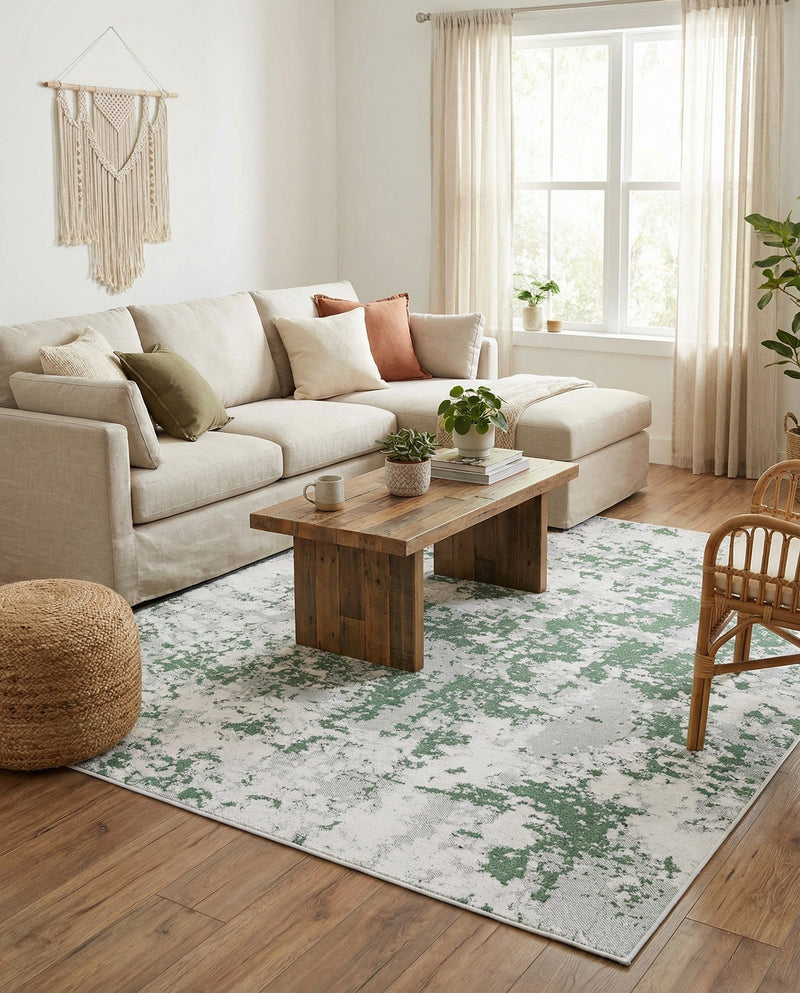 Cathedral Elegance Collection Area Rug -  Basilica Rectangle Green  lifestyle 39