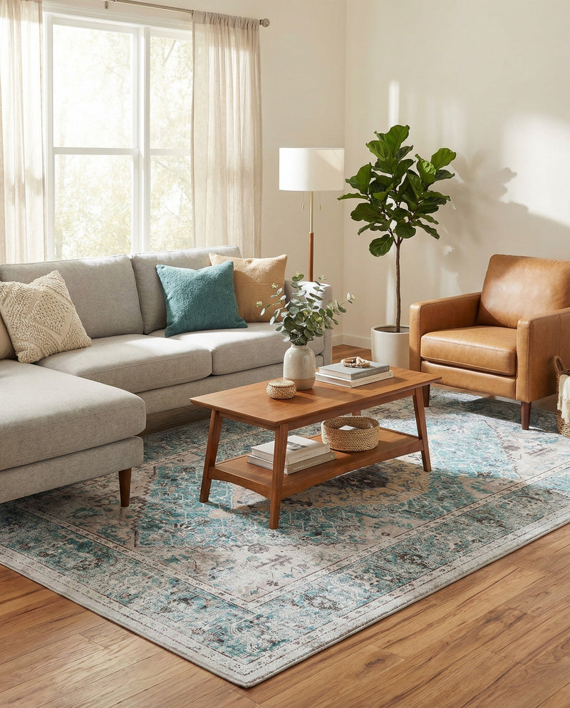 Laguna Sands Collection Area Rug -  Newport Rectangle Seaglass  lifestyle 35