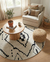 Tangier Treasures Collection Area Rug -  Chefchaouen Round Ivory  lifestyle 73