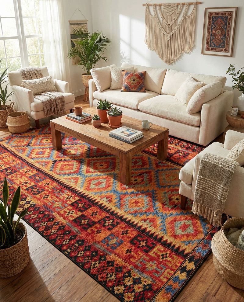 Safari Escape Rugs Collection Area Rug -  Kalahari Rectangle Multi  lifestyle 21