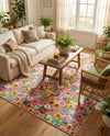 Seaside Blooms Collection Area Rug -  Marseilles Rectangle Multi  lifestyle 26