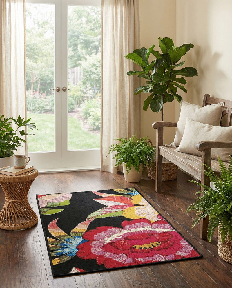 Seaside Blooms Collection Area Rug -  Versailles Rectangle Multi  lifestyle 29