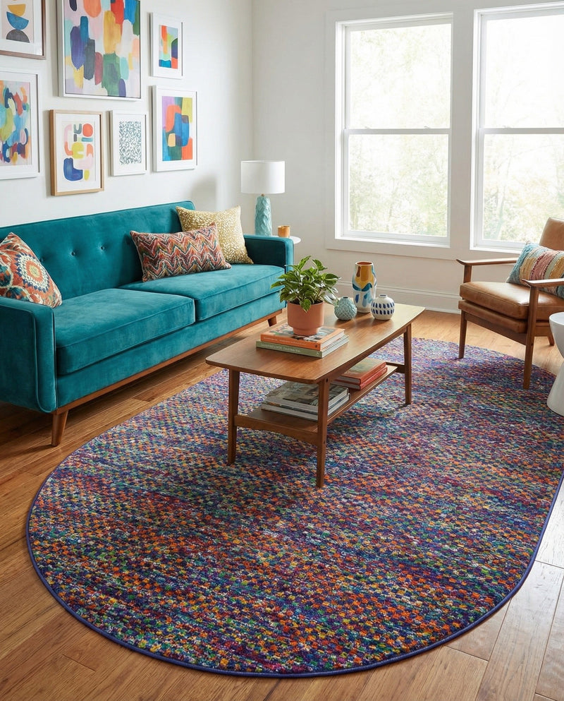 Caribbean Cove Collection Area Rug -  Mayreau Oval Multi  lifestyle 16