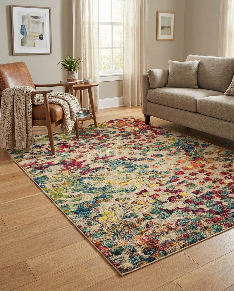 Outdoor Marrakesh Collection Area Rug -  Oujda Rectangle Multi  lifestyle 13