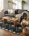 Copenhagen Edge Collection Area Rug -  Frederiksberg Rectangle Black  lifestyle 11