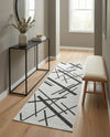 Urban Terrace Collection Area Rug -  Bowery Runner Black and White  lifestyle 27
