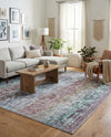 Baroque Era Collection Area Rug - Versailles (Blue Green) Rectangle Blue Green  lifestyle 3