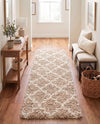 Berber Lattice Shag Collection Area Rug - Atlas (Light Brown) Runner Light Brown  lifestyle 74