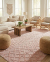 Garden Lattice Charm Collection Area Rug -  Pergola (Pink) Rectangle Pink  lifestyle 9