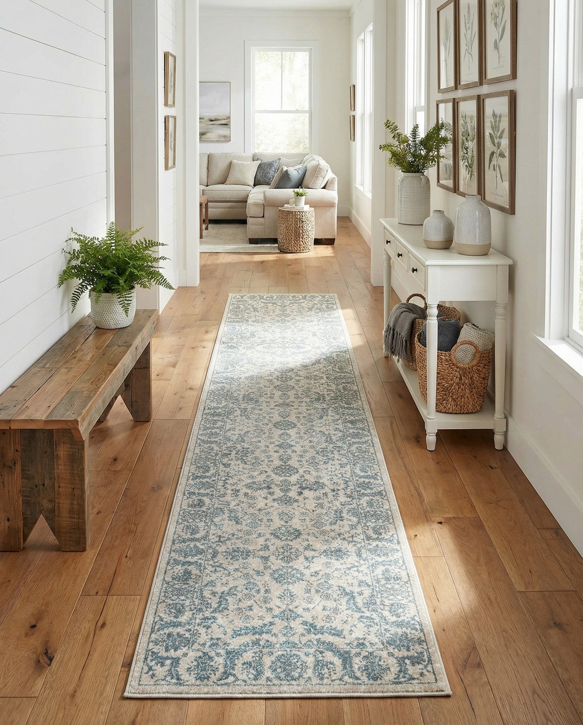 Metro Heights Collection Area Rug -  Astoria Runner Teal  lifestyle 91