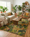 Seaside Blooms Collection Area Rug -  Sorrento Rectangle Green  lifestyle 11