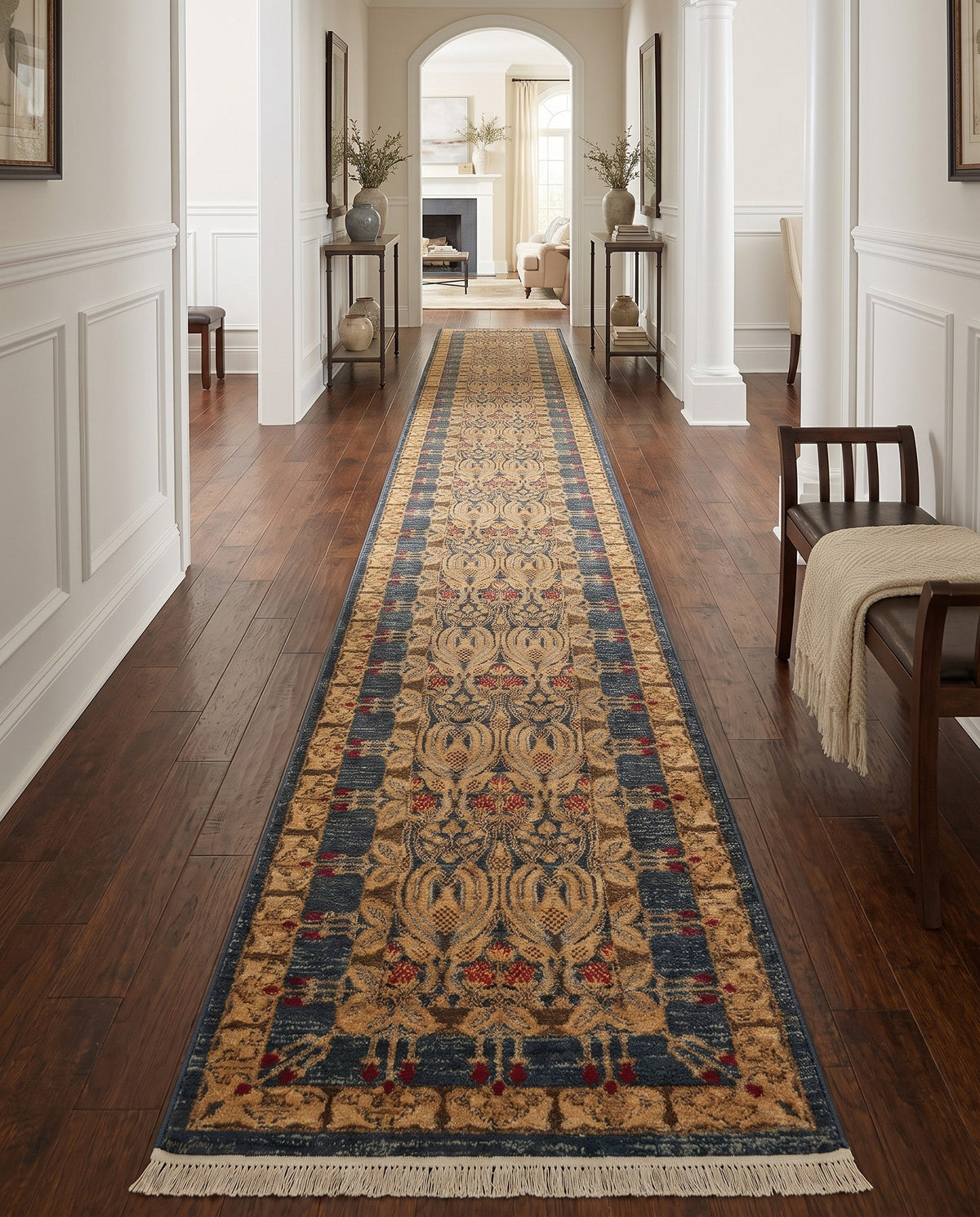 Chelsea Elegance Collection Area Rug -  Brompton (Navy Blue) Runner Navy Blue  lifestyle 142