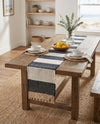 Tassel Trail Collection Area Rug - Pathway (Navy Blue) Table Runner Navy Blue  lifestyle 40
