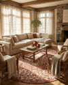Urban Oasis Rugs Collection Area Rug -  Penthouse (Rust Red) Round Rust Red  lifestyle 64
